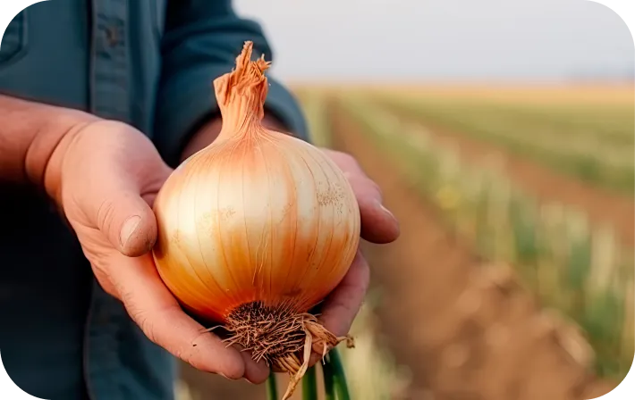 収穫した玉ねぎ | 有限会社オニオントリミング | 大分県国見市 玉ねぎ ニンニク加工
